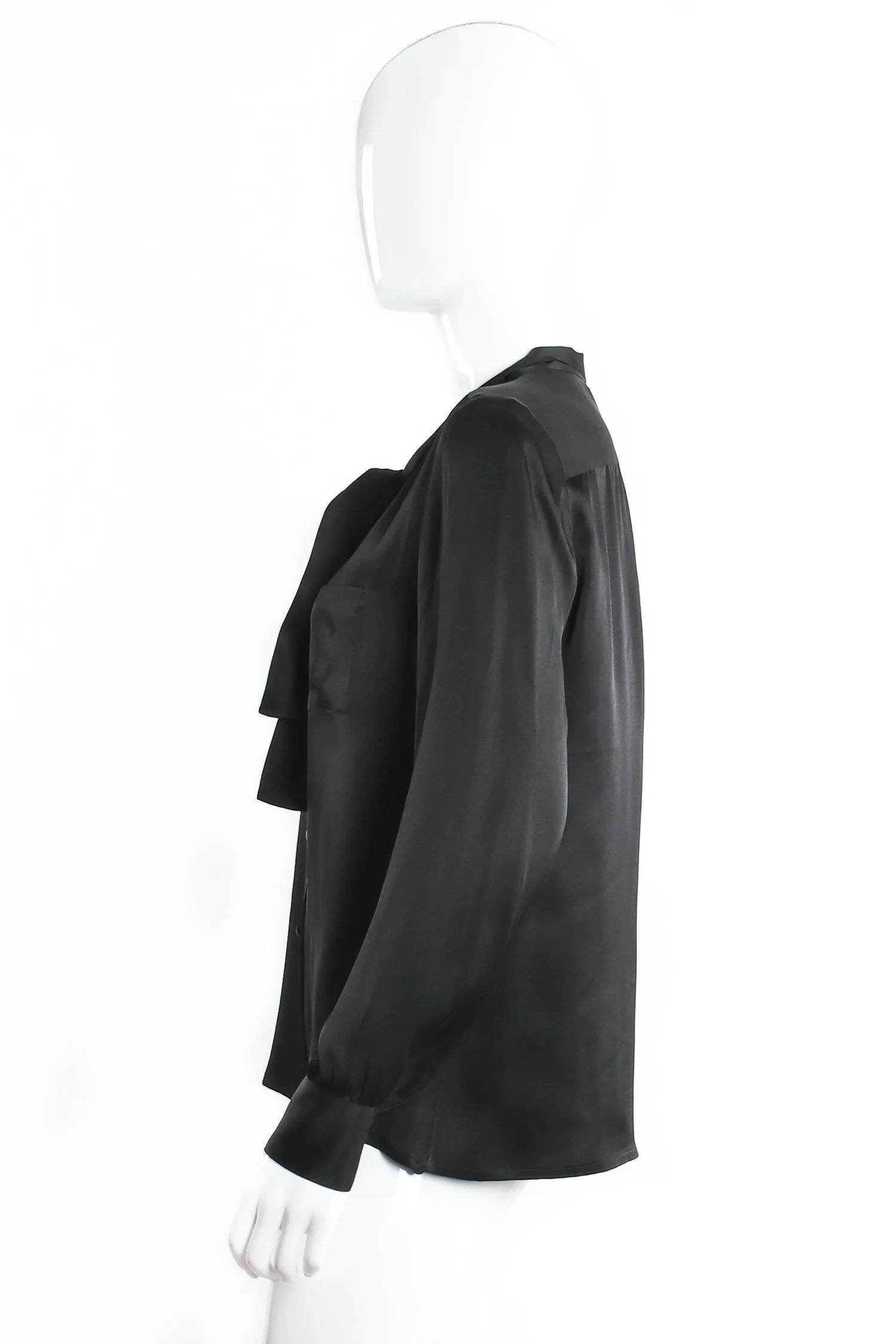 CC Pocket Tie Neck Blouse