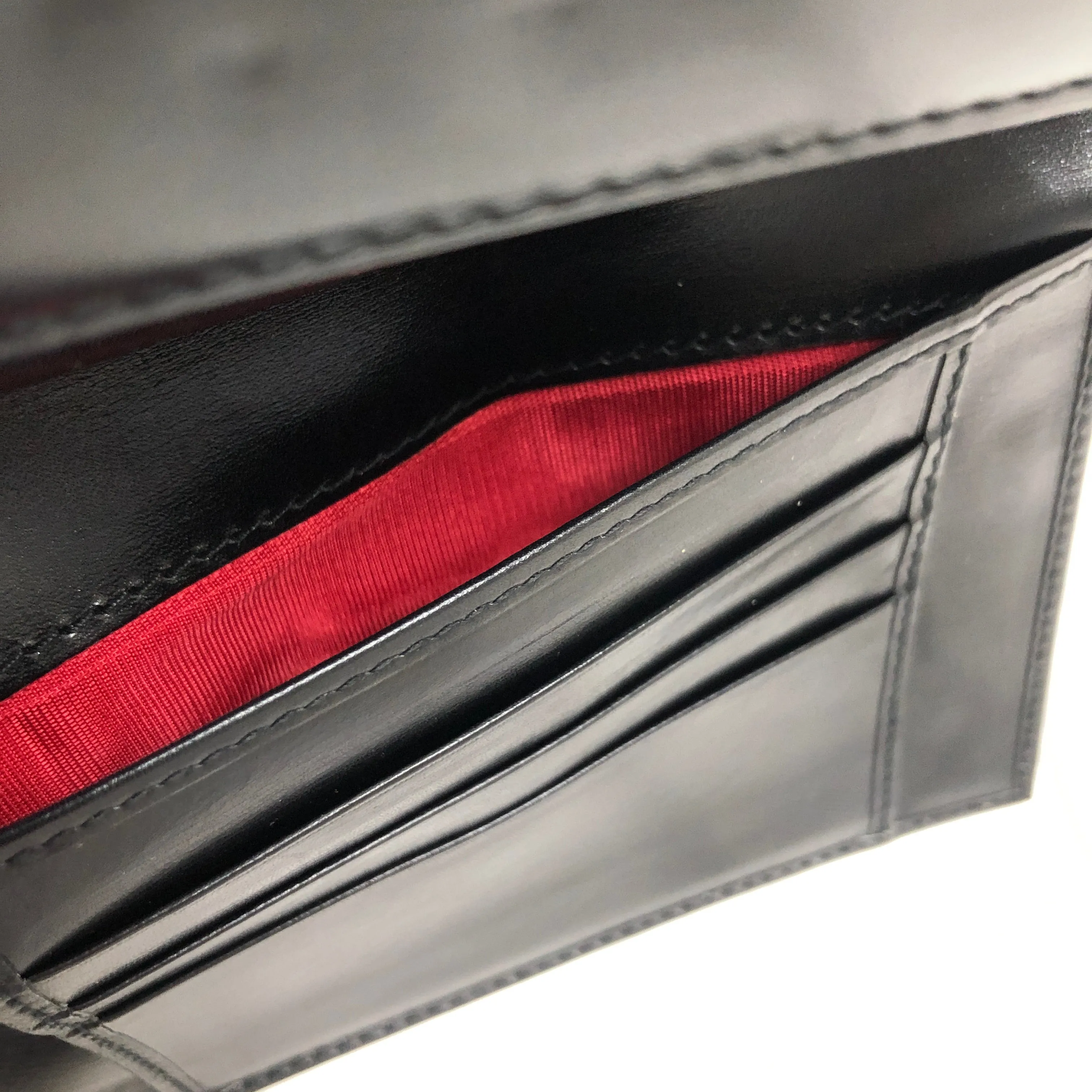 CELINE Starball Leather Trifold Wallet Black Vintage 7j572s