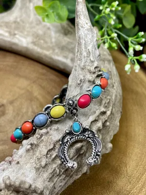 Chestnut Fashion Naja Pendant Stone Stretch Bracelet