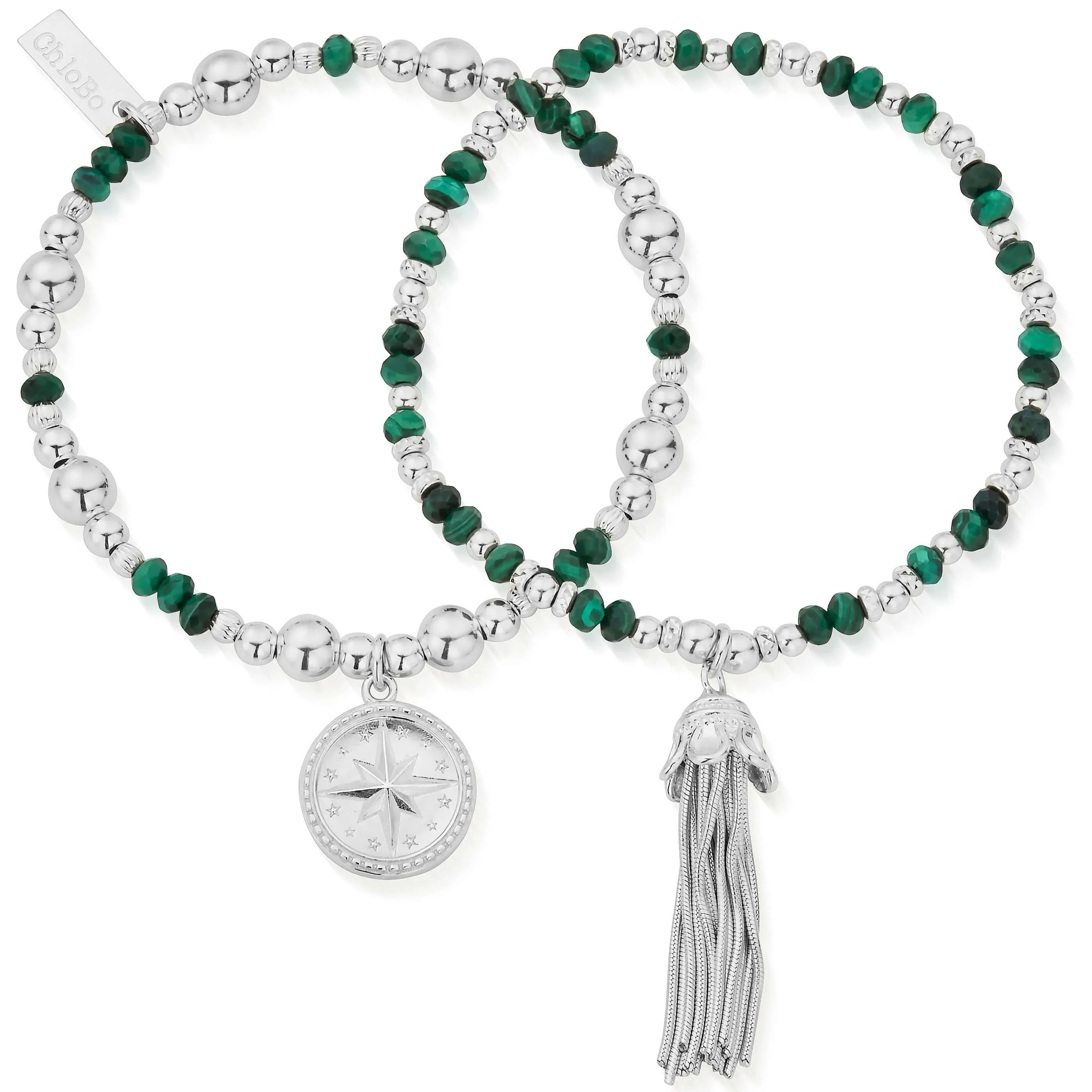 ChloBo Forever Wandering Malachite Bracelet Set
