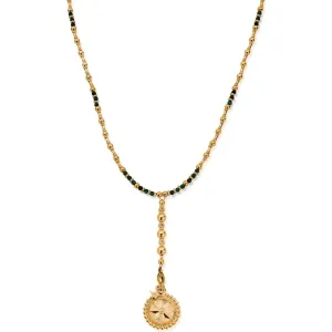 ChloBo The Free Spirit Malachite Lariat Necklace - Gold