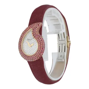 Chopard Rubys Diamonds Dial 18k Yellow Gold Ladies Watch