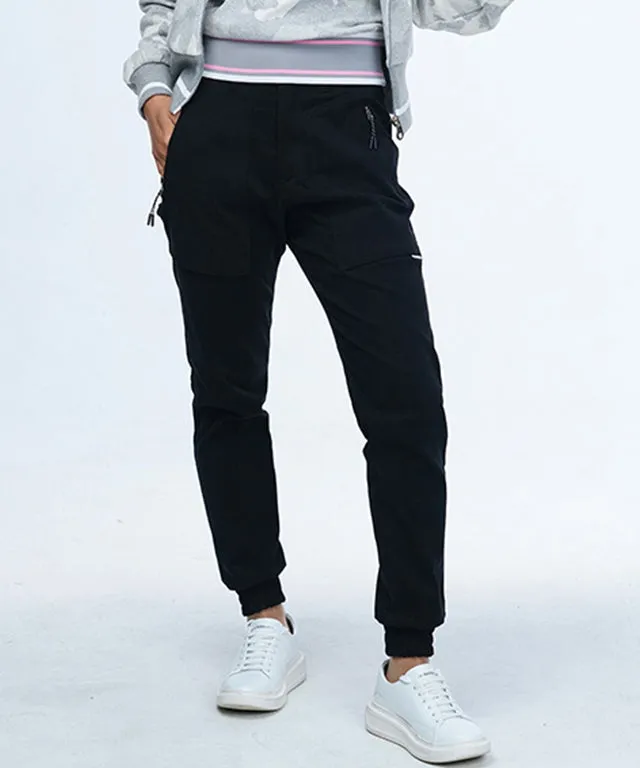 CHUCUCHU Corduroy Jogger Pants - Black