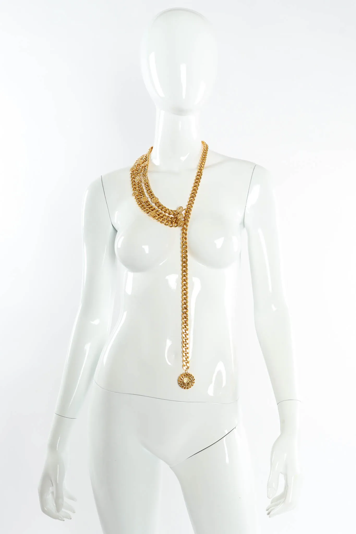 Chunky Triple-Strand Chain Belt IV