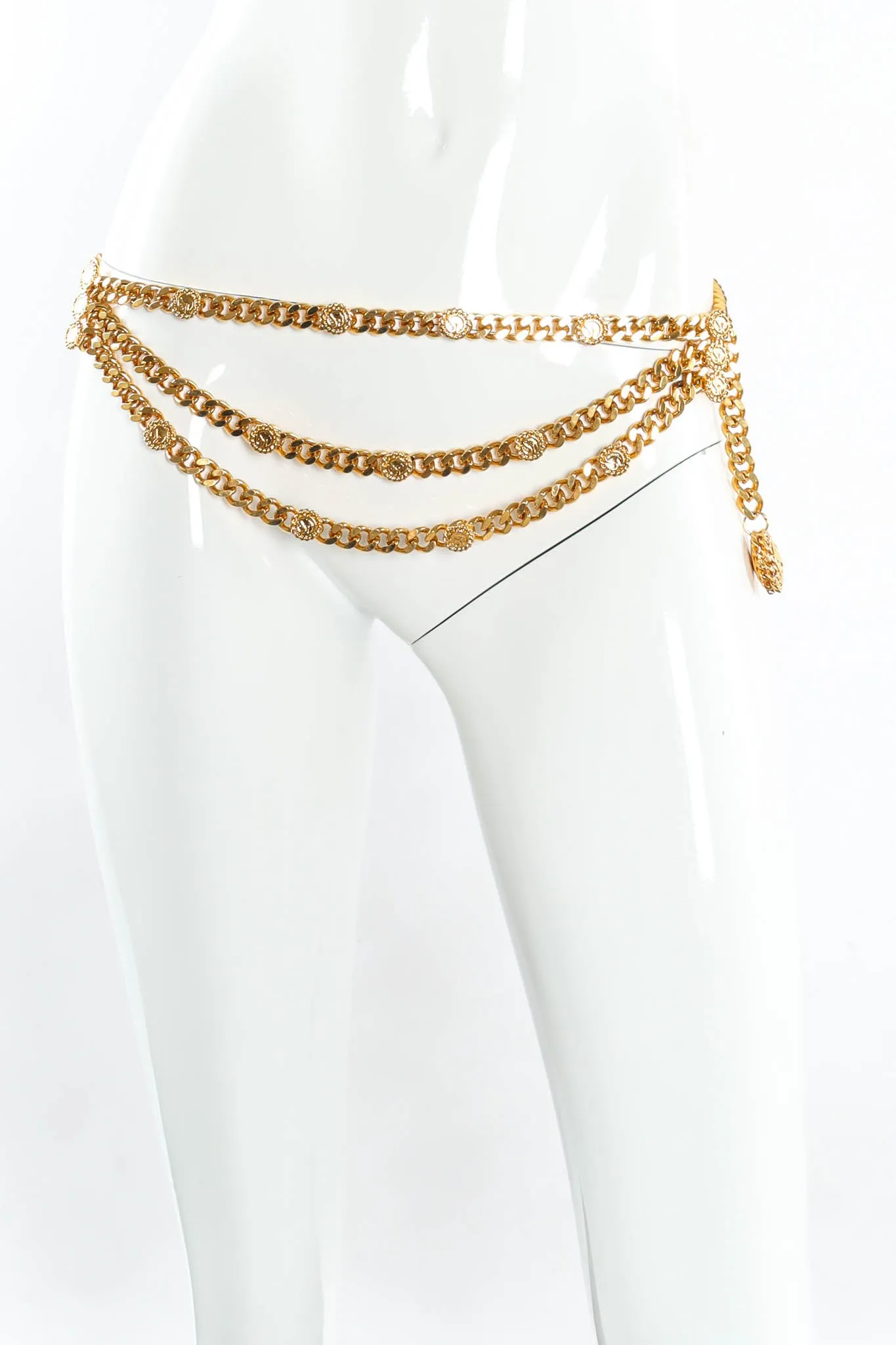 Chunky Triple-Strand Chain Belt IV
