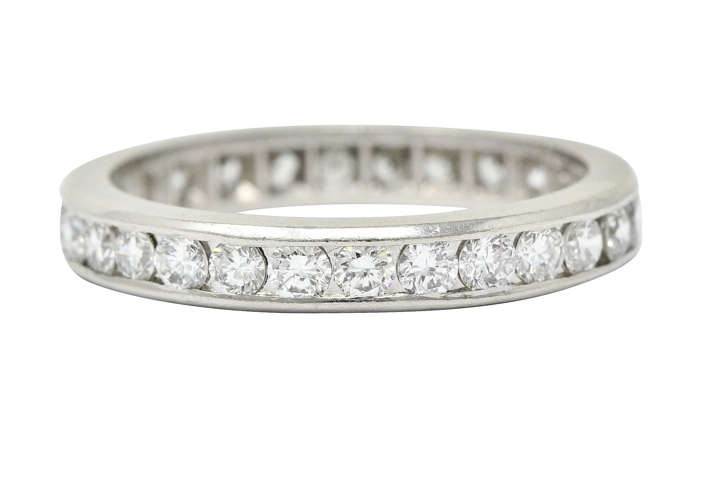 Classic 1.50 CTW Diamond Platinum Channel Eternity Band Ring