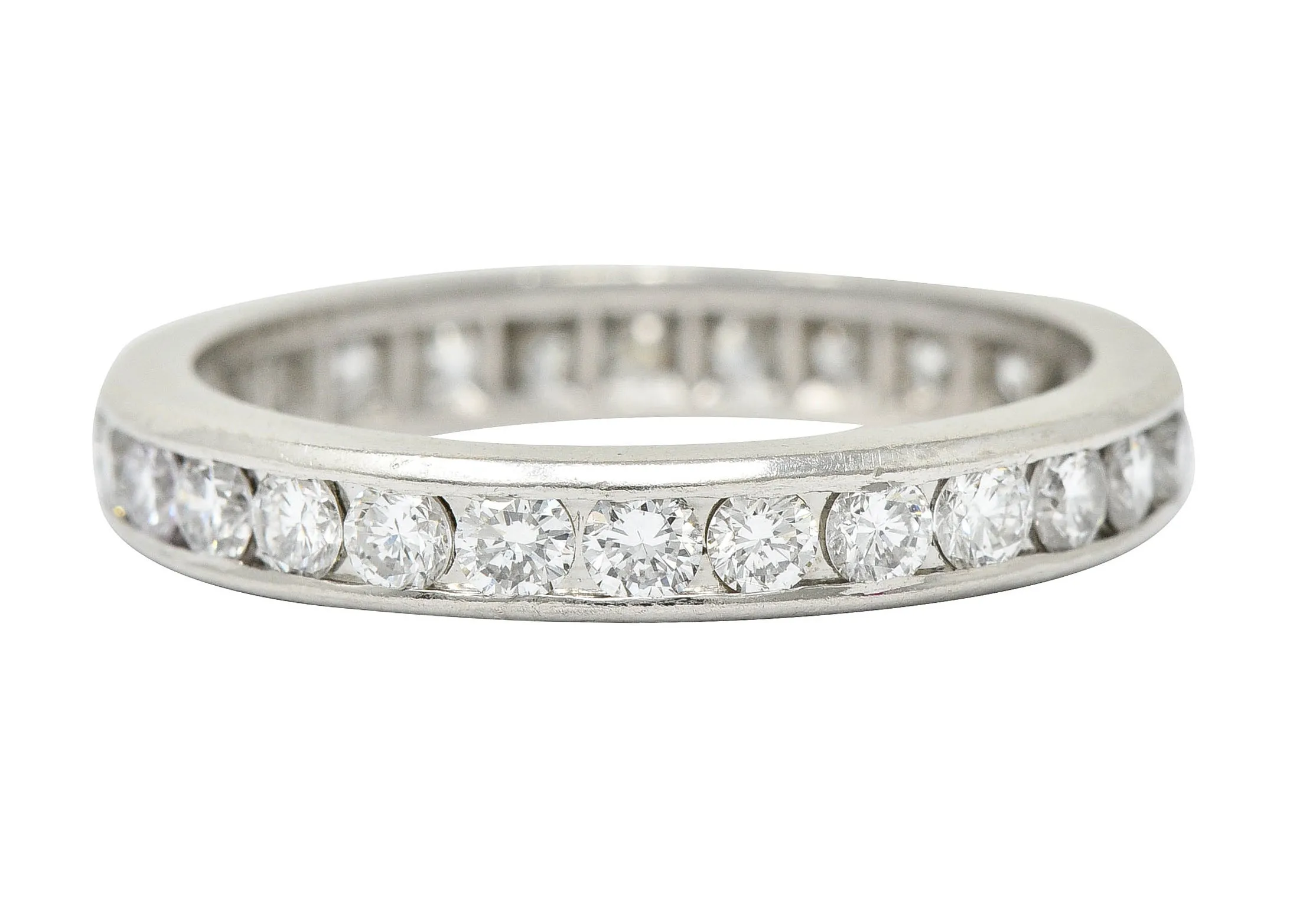 Classic 1.50 CTW Diamond Platinum Channel Eternity Band Ring
