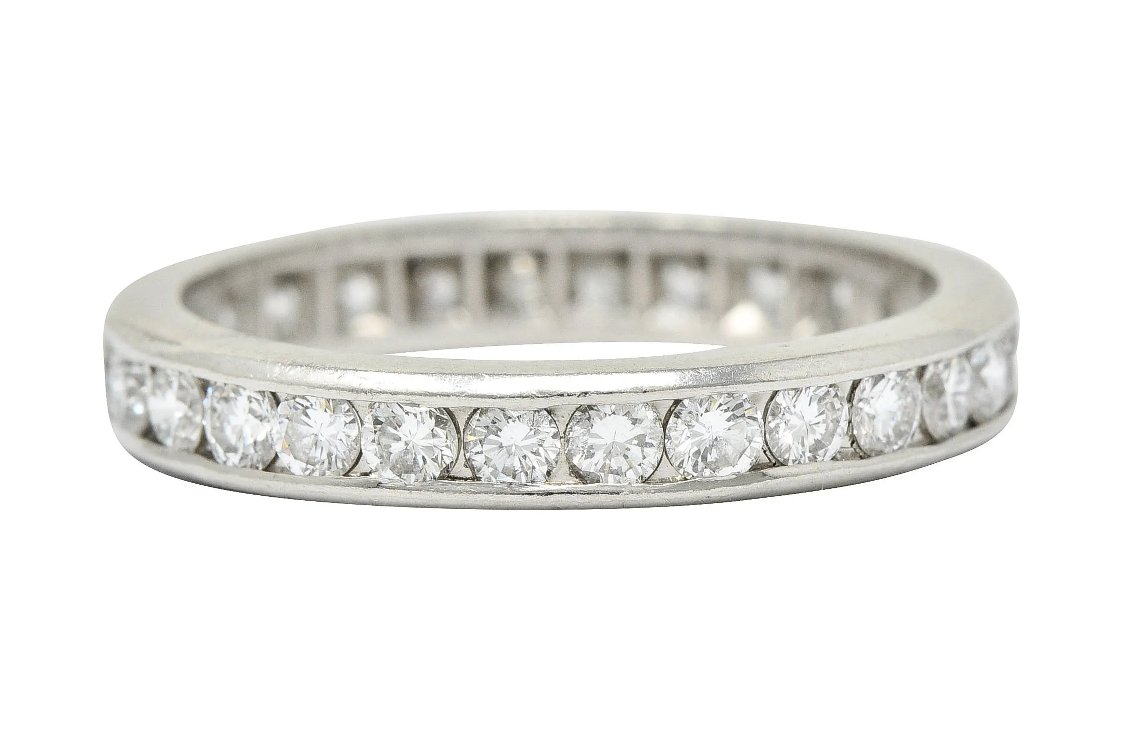 Classic 1.50 CTW Diamond Platinum Channel Eternity Band Ring