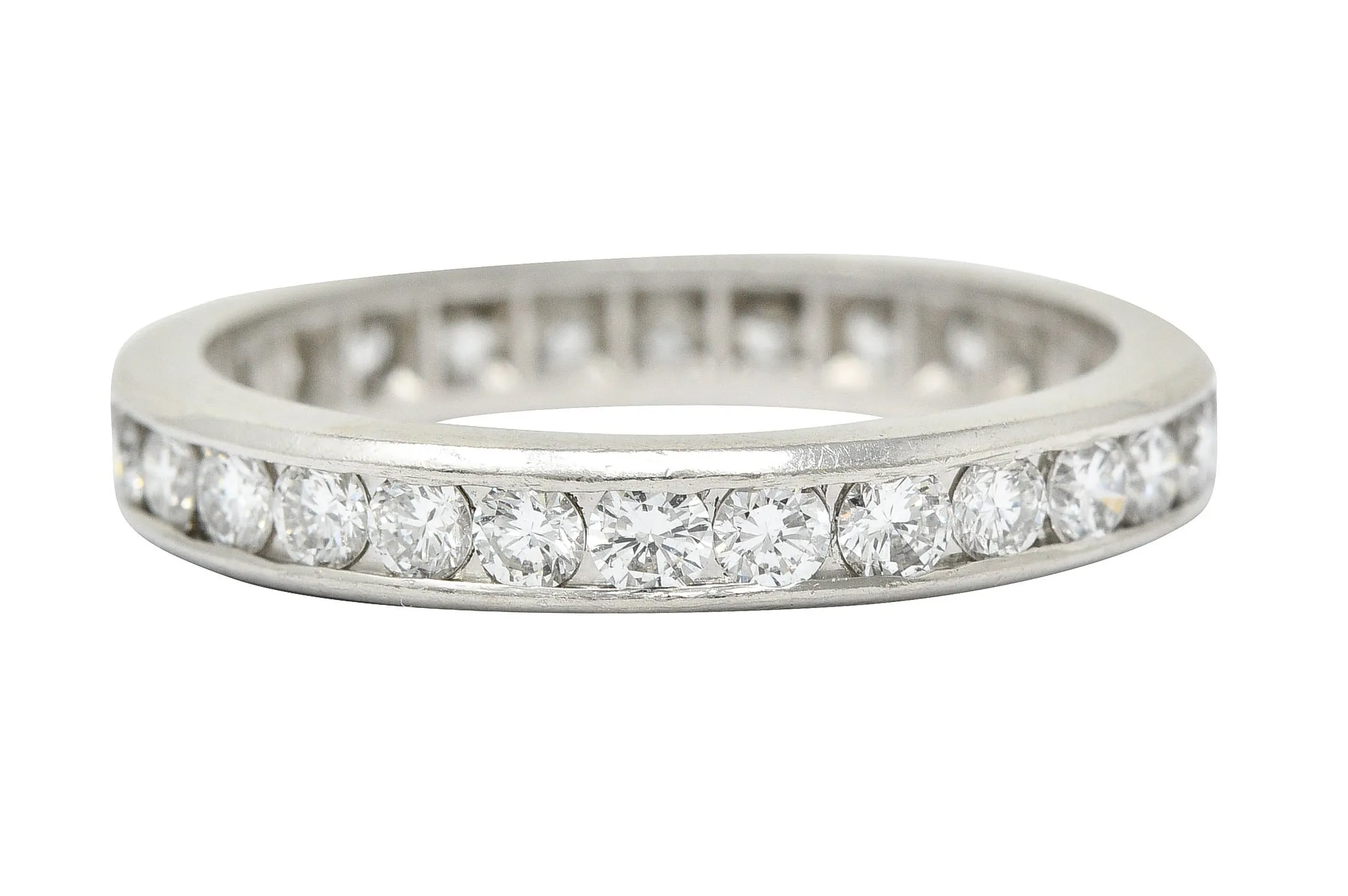 Classic 1.50 CTW Diamond Platinum Channel Eternity Band Ring