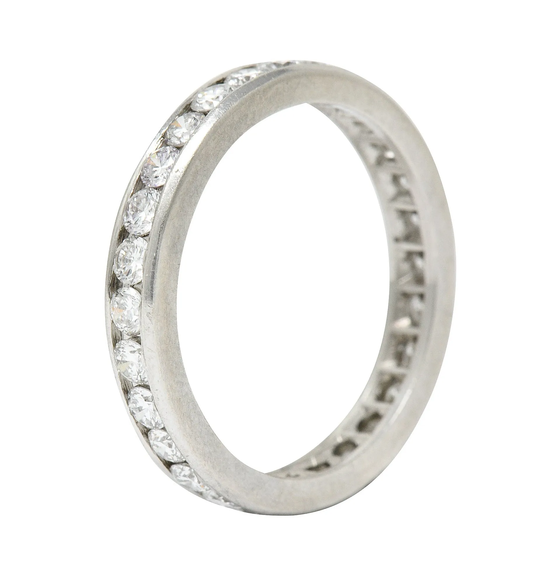 Classic 1.50 CTW Diamond Platinum Channel Eternity Band Ring