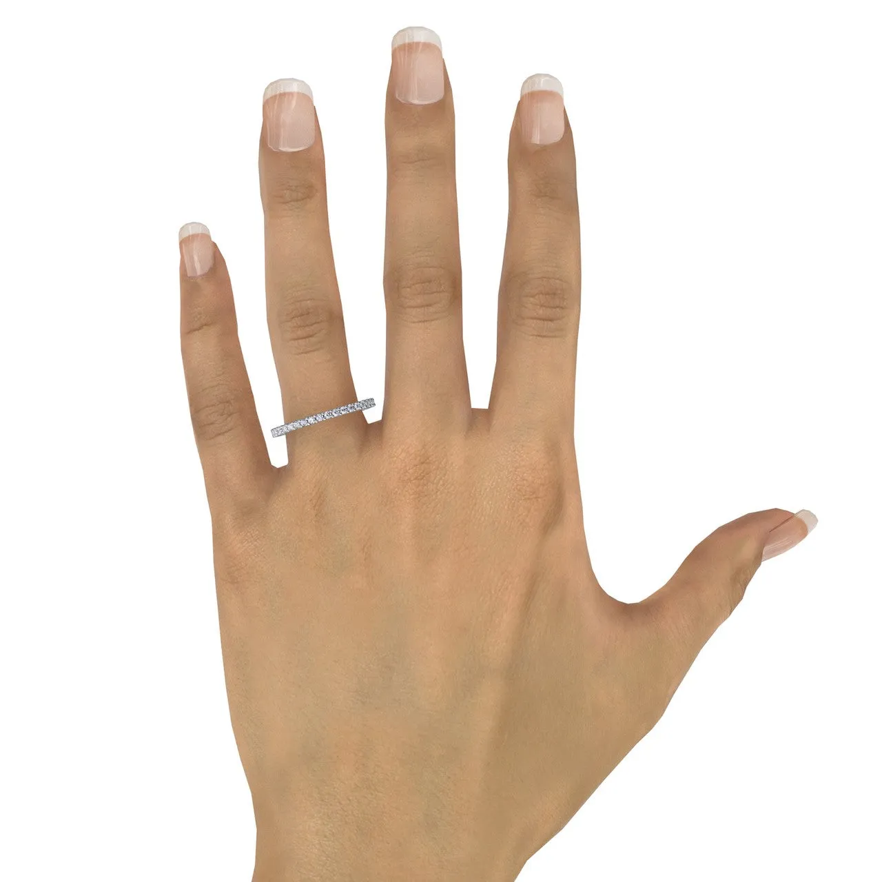 Classic Round Shared Prong Eternity Band