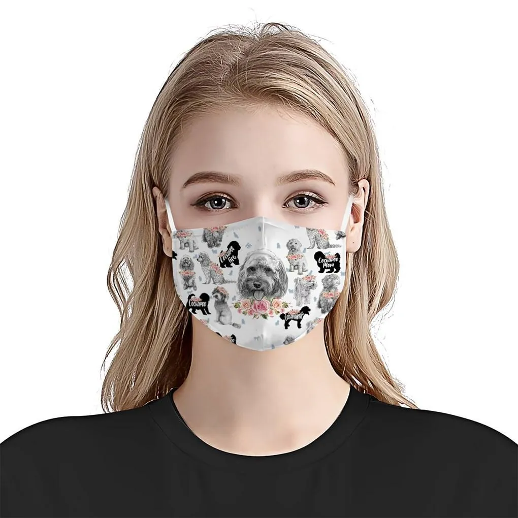 Cockapoo Floral Vintage EZ07 0207 Face Mask