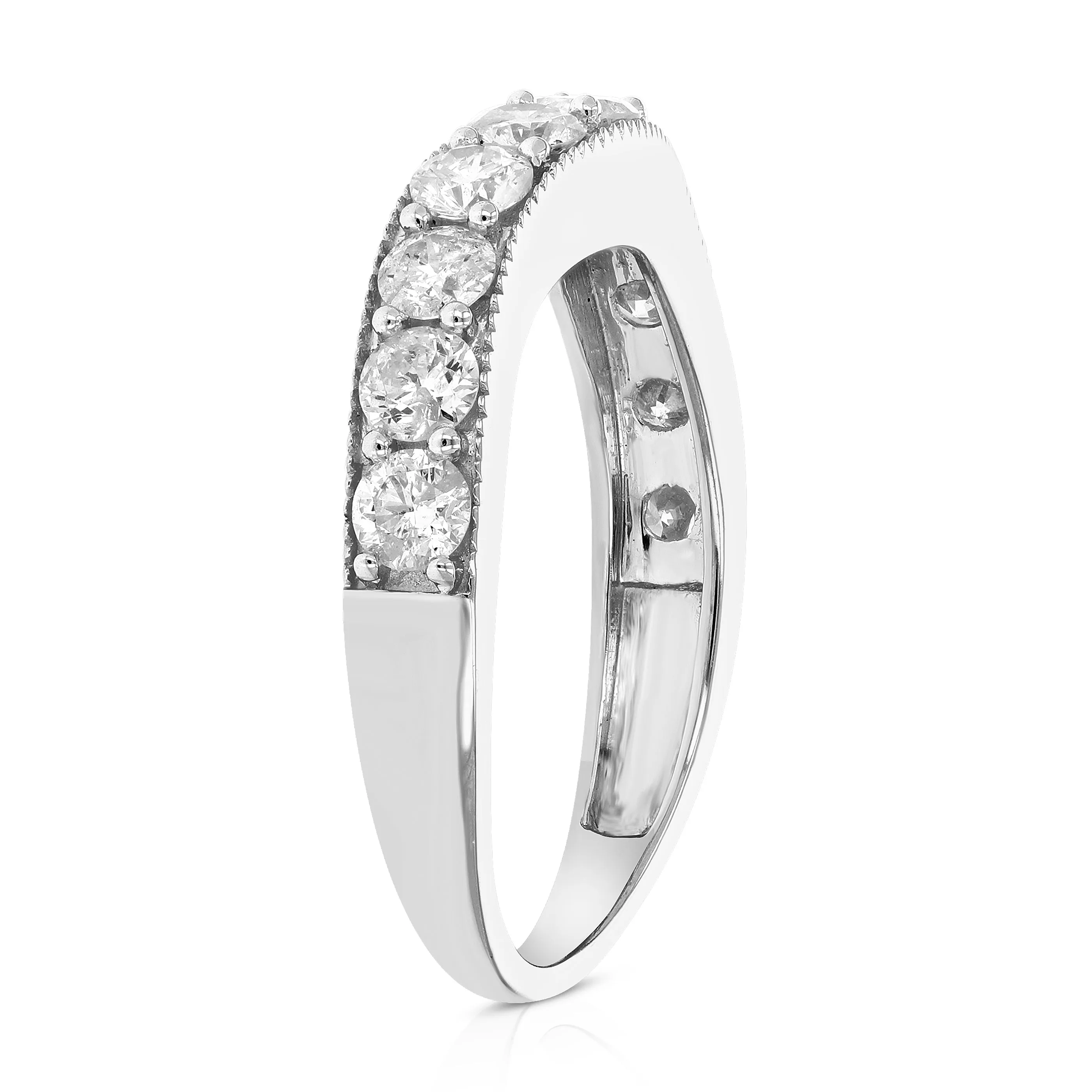 Contour Wave Diamond Wedding Band in 14k Gold