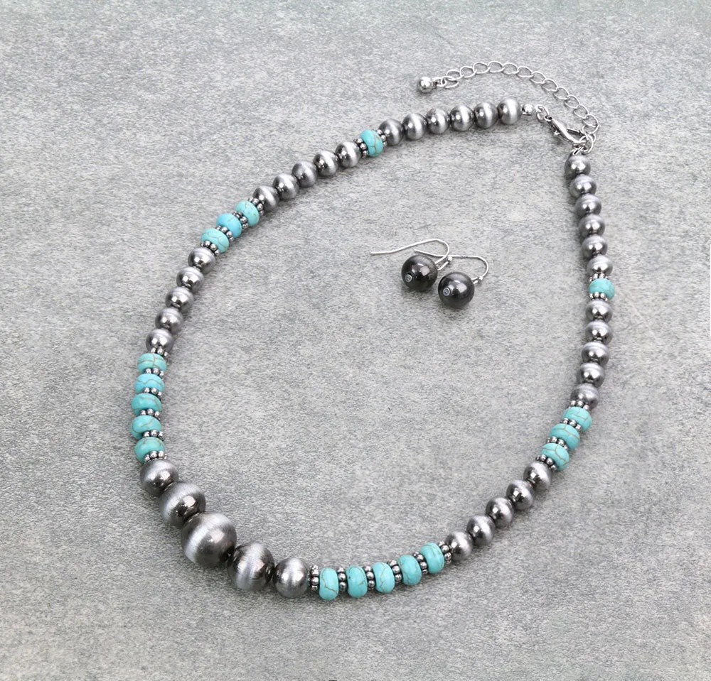 Copeland Fashion Navajo & Turquoise Necklace - 18"