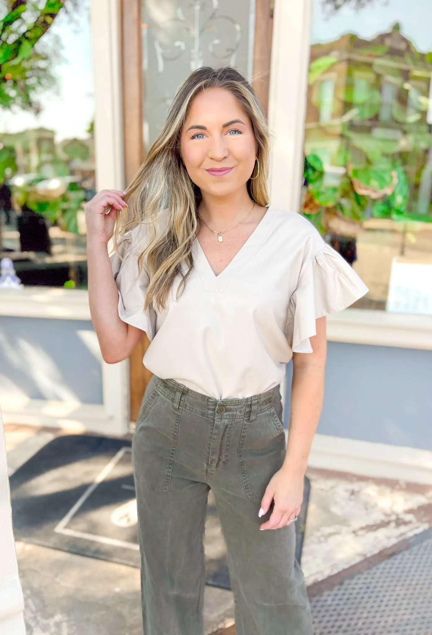 Daphne Faux Leather Top