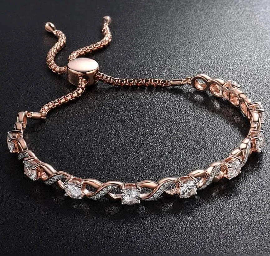 Diamond Adjustable Bolo Bracelet