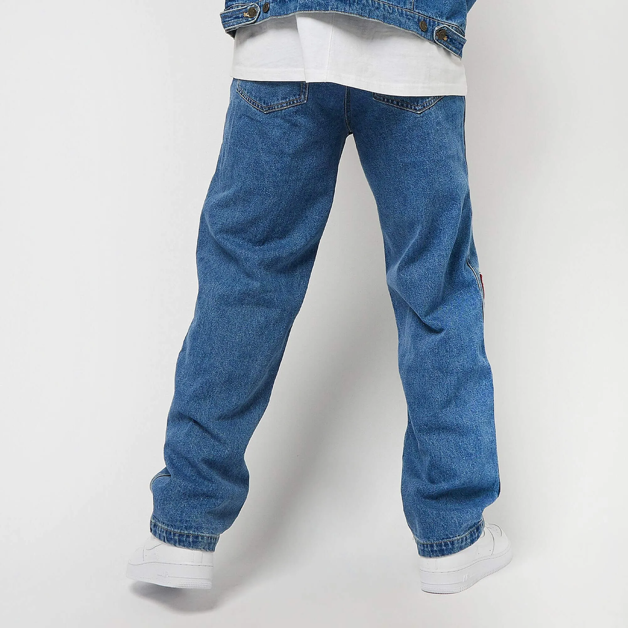 Džínsy Karl Kani KK OG Patched Baggy Five Pocket Denim Vintage indigo