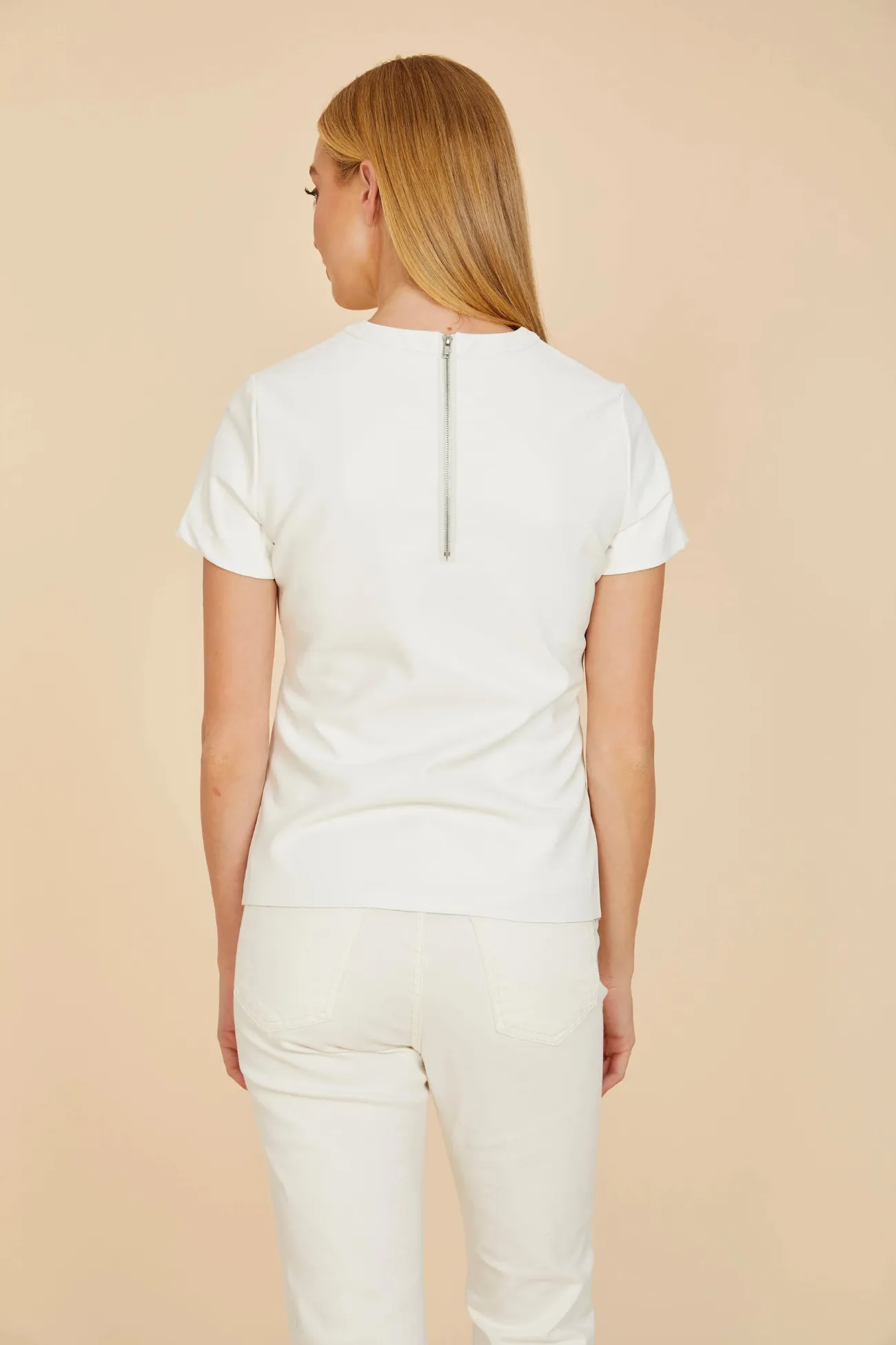 Dolce Cabo Ivory Faux Leather Top