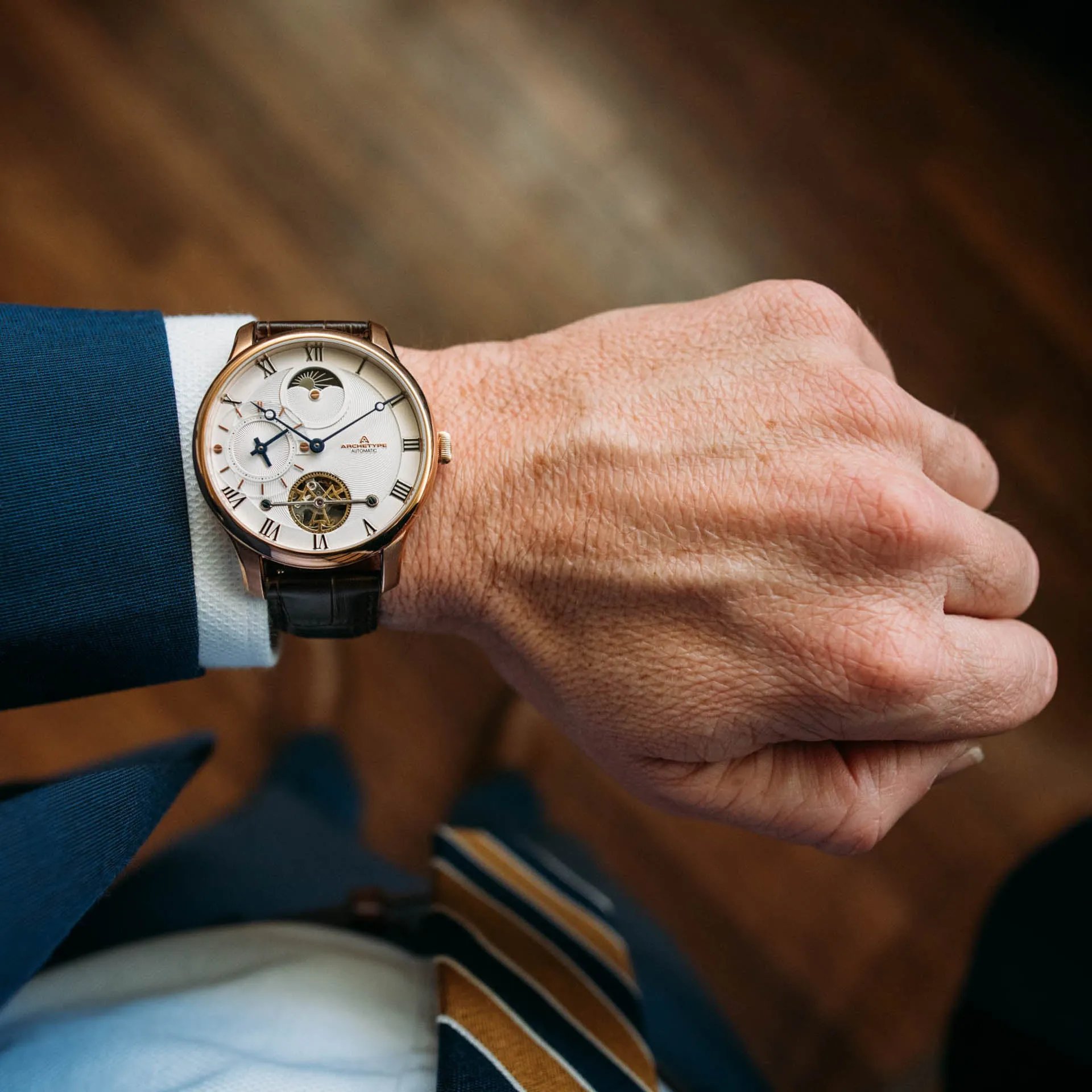 Dorian Automatic Rose Gold White
