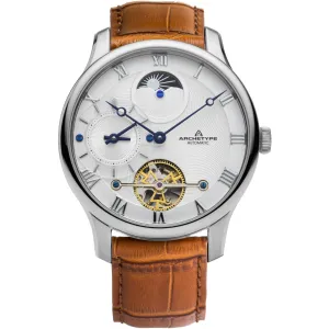 Dorian Automatic Silver Tan White