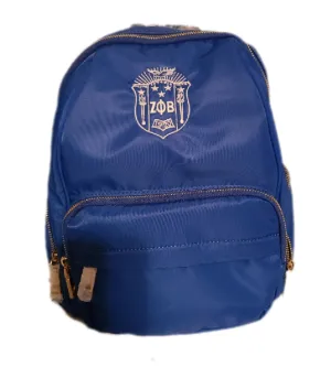 Embroidered Zeta Phi Beta Fashion Nylon Backpack