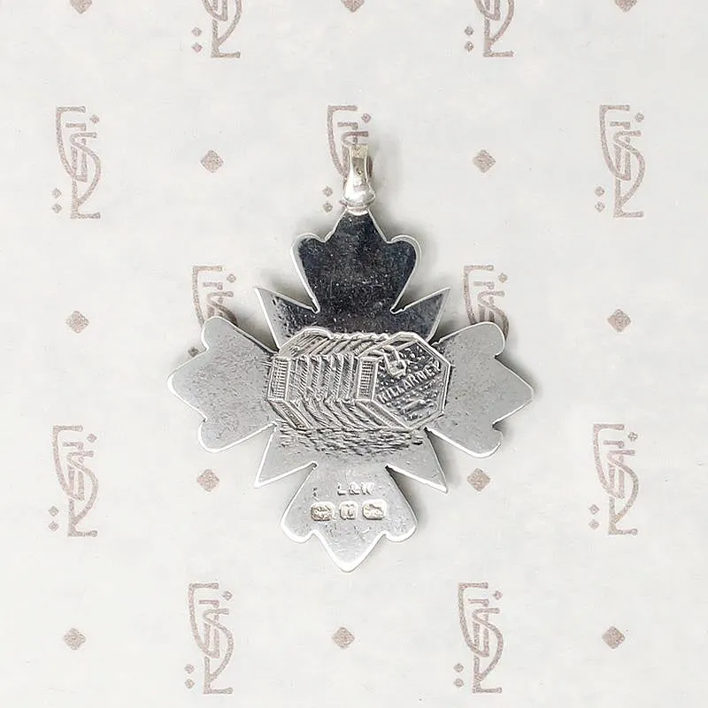 English Sterling Killarney Accordion Fob Medal