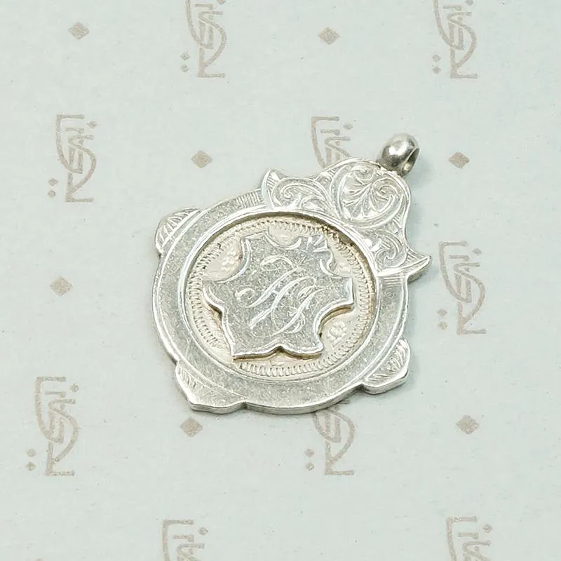 Engraved Edwardian English Silver Fob