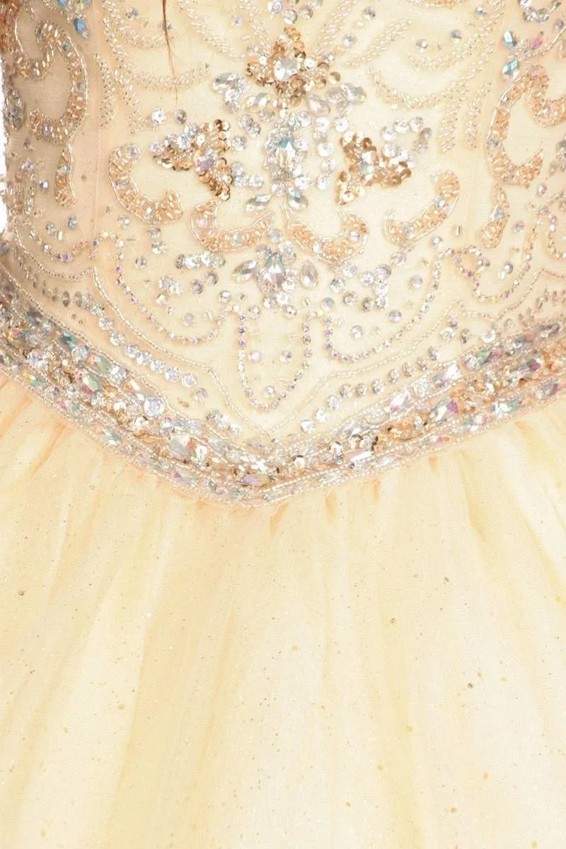 Eureka 3077 Scoop Neck Jeweled Bodice Quinceanera Dress