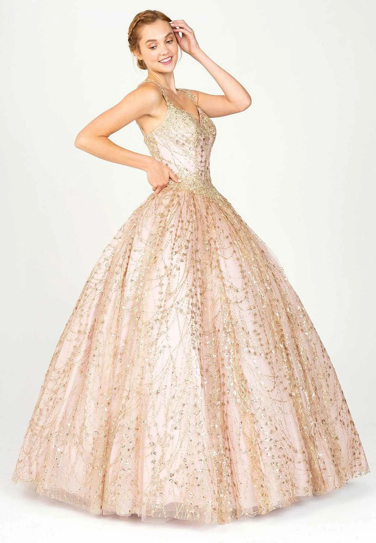 Eureka 9777 Cut-Out Lace-Up Back Prom Ball Gown