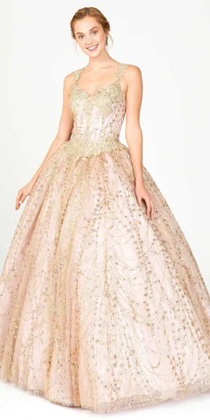 Eureka 9777 Cut-Out Lace-Up Back Prom Ball Gown