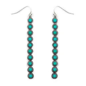 Fashion Line Drop Earrings - Turquoise