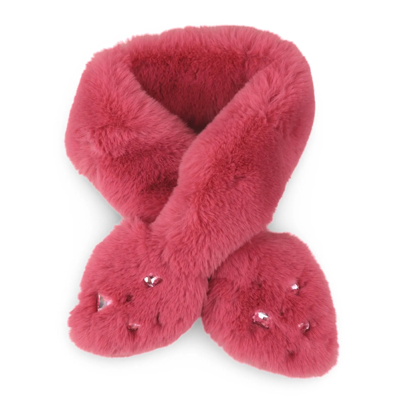 Faux Fur Bedazzled Scarves