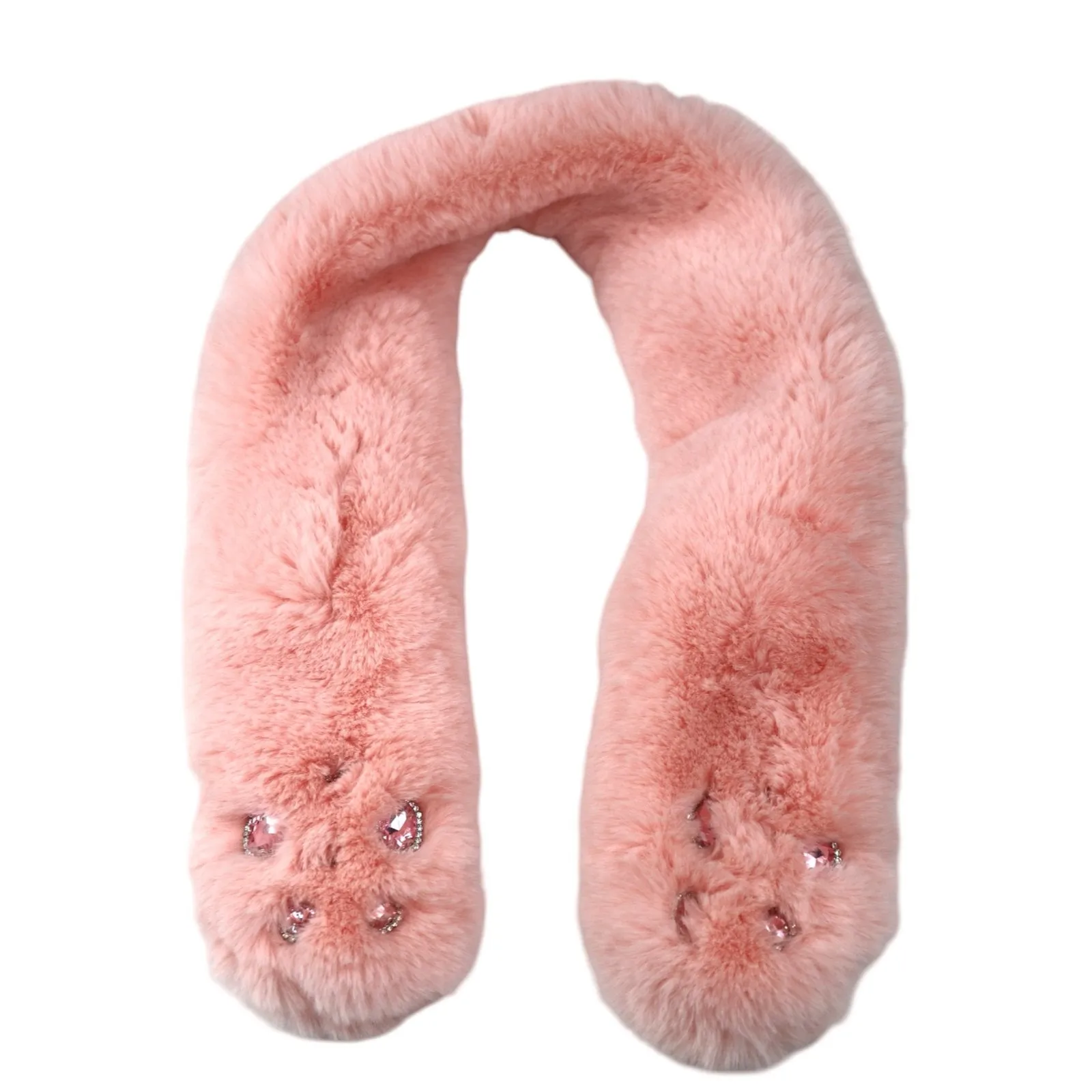 Faux Fur Bedazzled Scarves