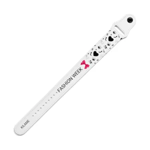 Faux Leather Wristband 'Fashion Week'