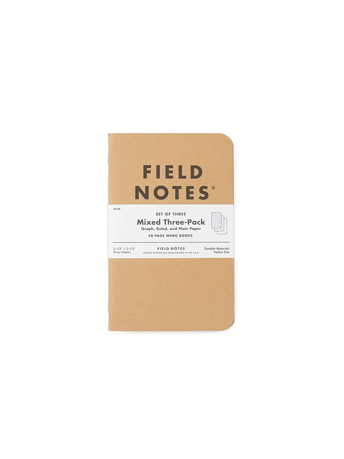 Field Notes Original Kraft 3 Pack Mixed Paper
