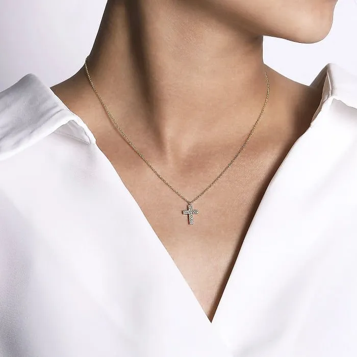 Gabriel & Co. Pave Diamond Cross Pendant