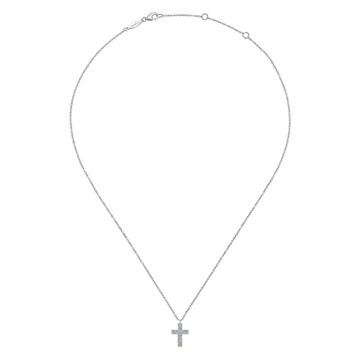 Gabriel & Co. Pave Diamond Cross Pendant