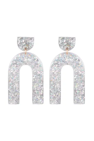 GLITTER EPOXY ARCH EARRINGS