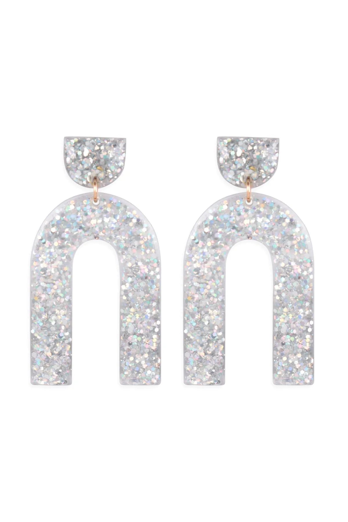 GLITTER EPOXY ARCH EARRINGS