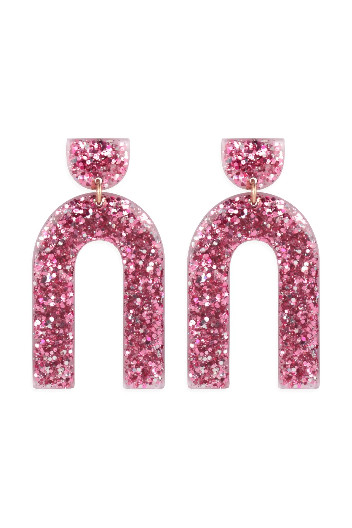 GLITTER EPOXY ARCH EARRINGS