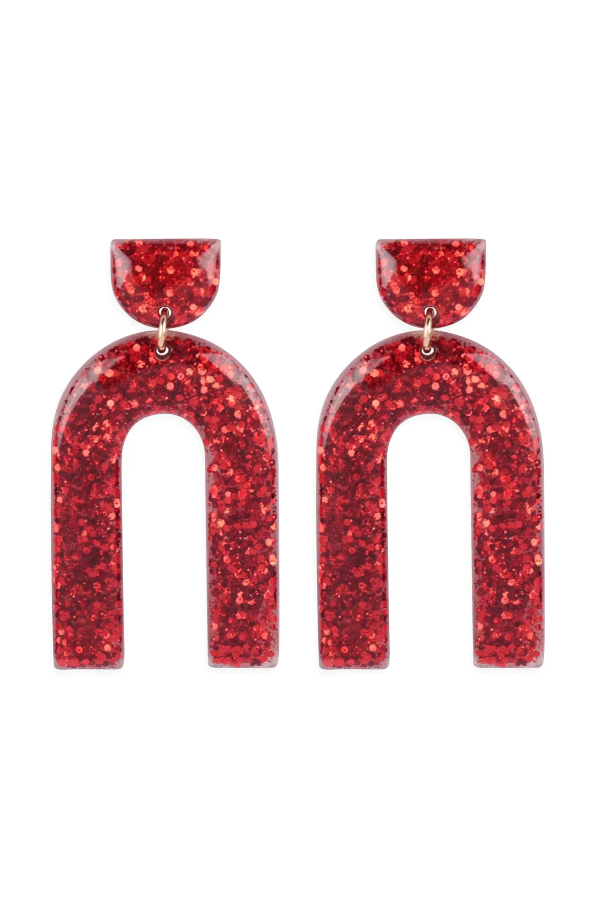 GLITTER EPOXY ARCH EARRINGS