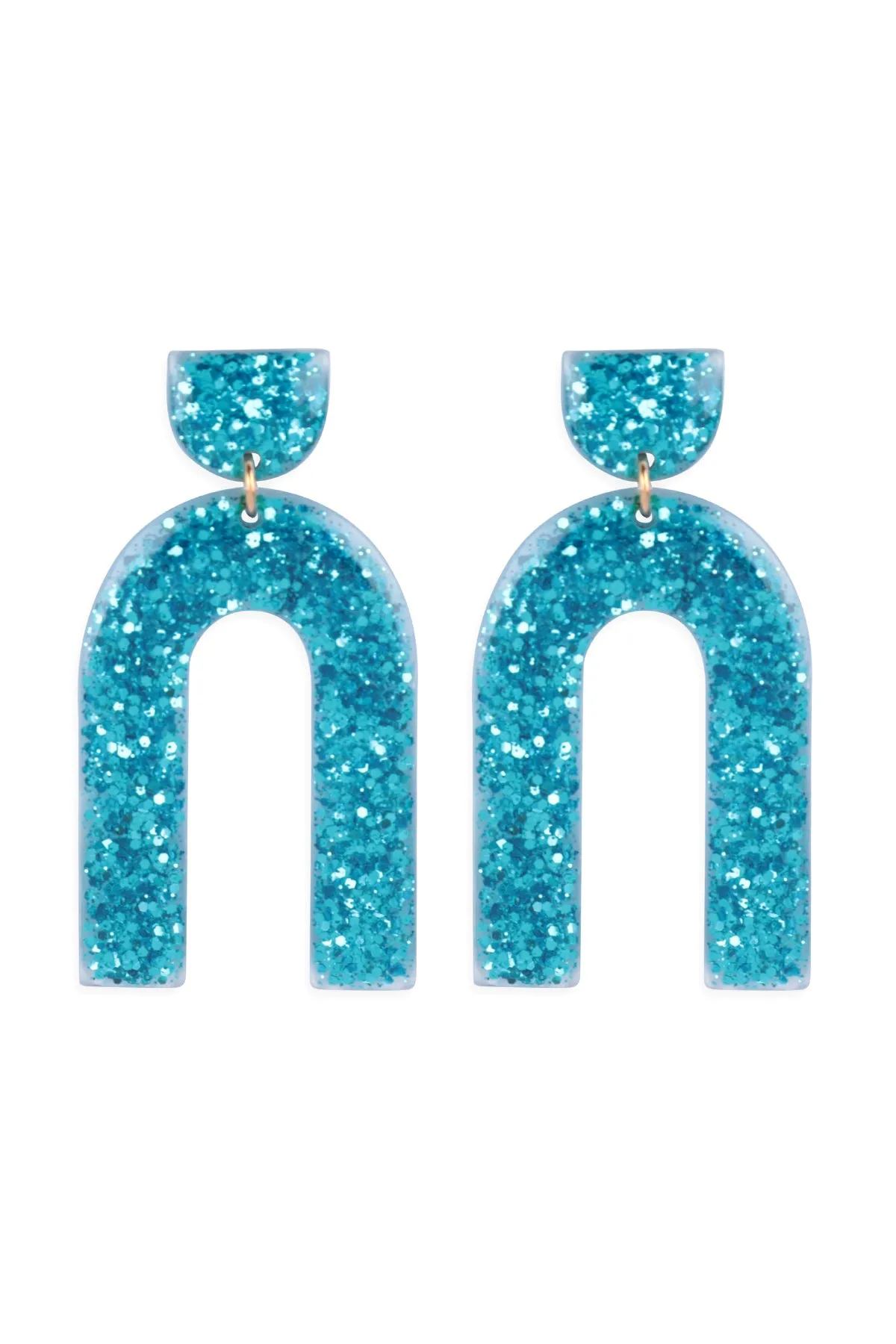 GLITTER EPOXY ARCH EARRINGS