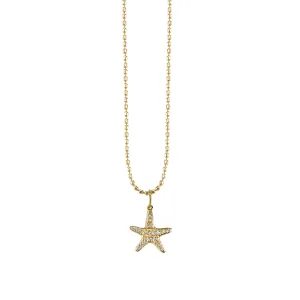 Gold & Diamond Small Starfish Charm