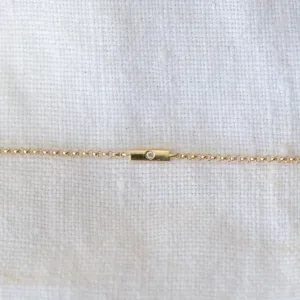 Gold Bar & Diamond Bracelet