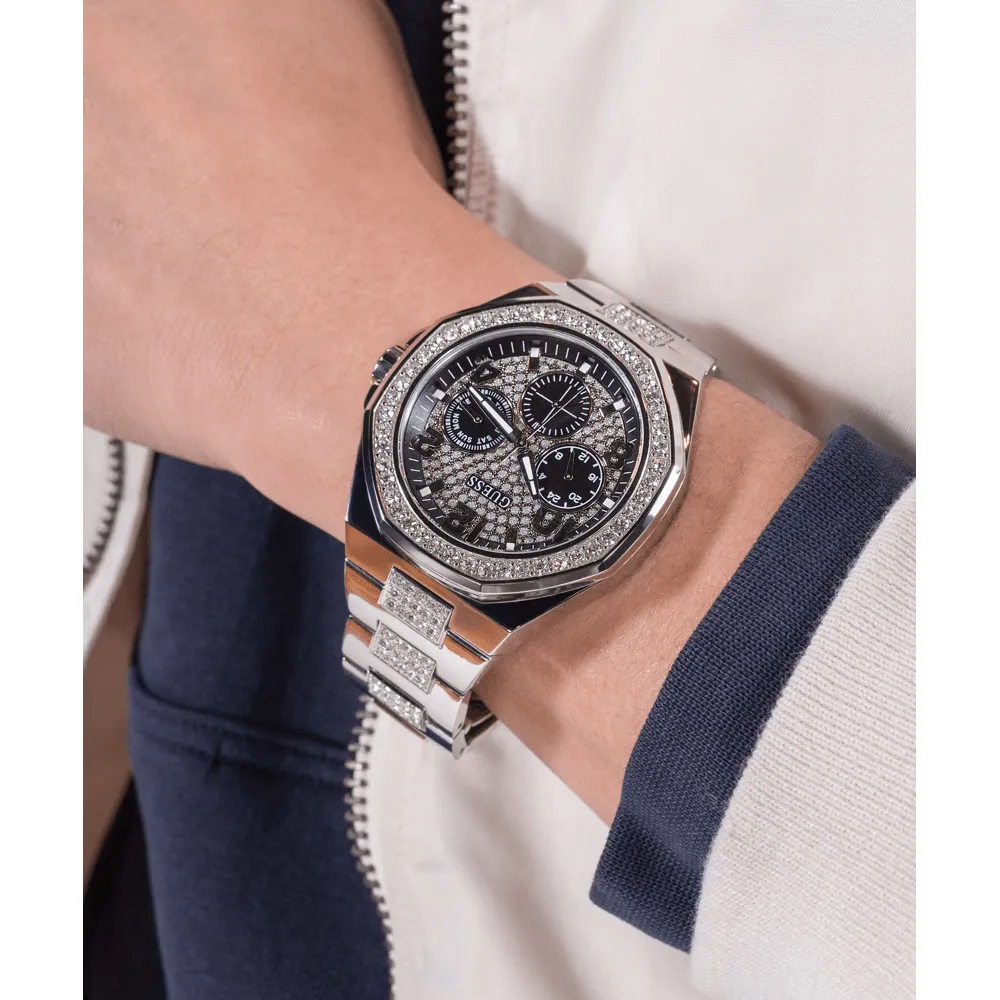Guess Trend Empire Trend Silver-Tone Multi-function Men's Watch GW0785G3
