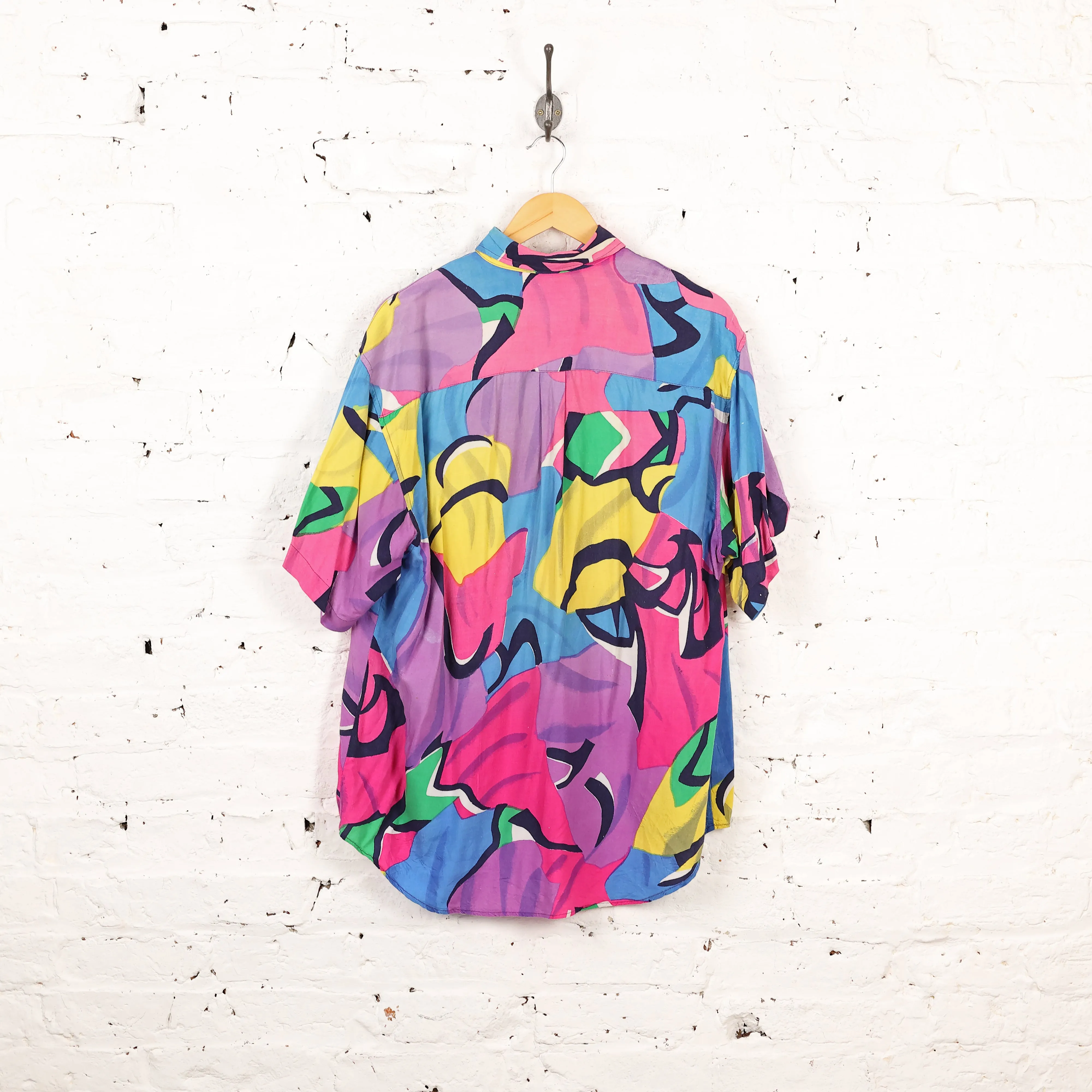 Headlock Vintage Abstract Pattern Shirt - Pink - M