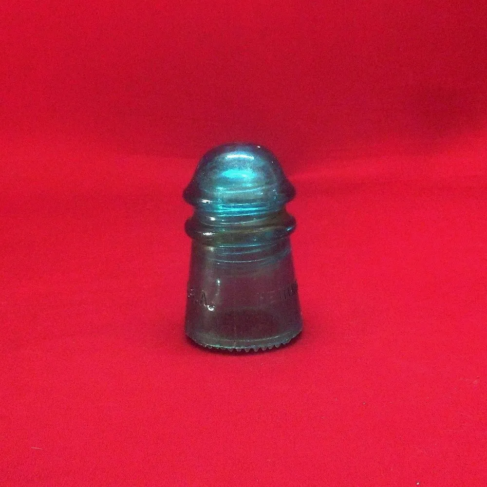 Hemingray-9 Aqua Colored Glass Insulator