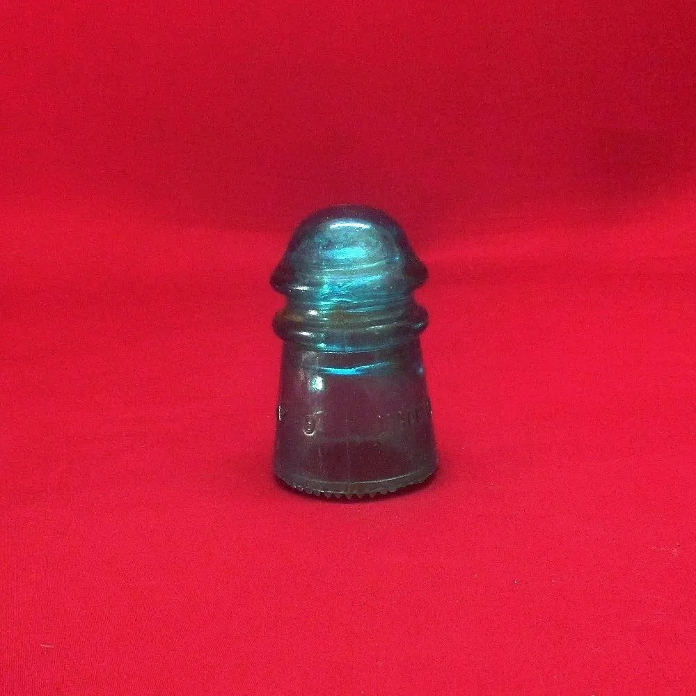 Hemingray-9 Aqua Colored Glass Insulator