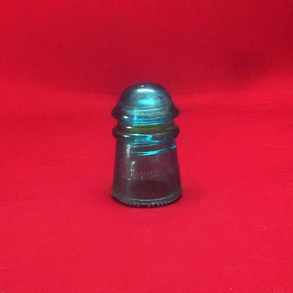 Hemingray-9 Aqua Colored Glass Insulator