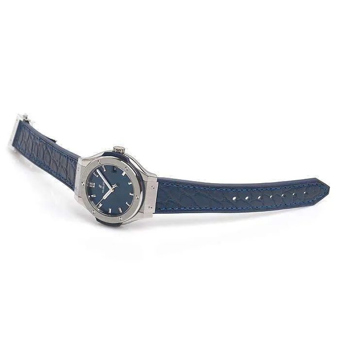 HUBLOT CLASSIC FUSION BLUE TITANIUM 33 MM WOMEN WATCH 511.NX.7170.LR